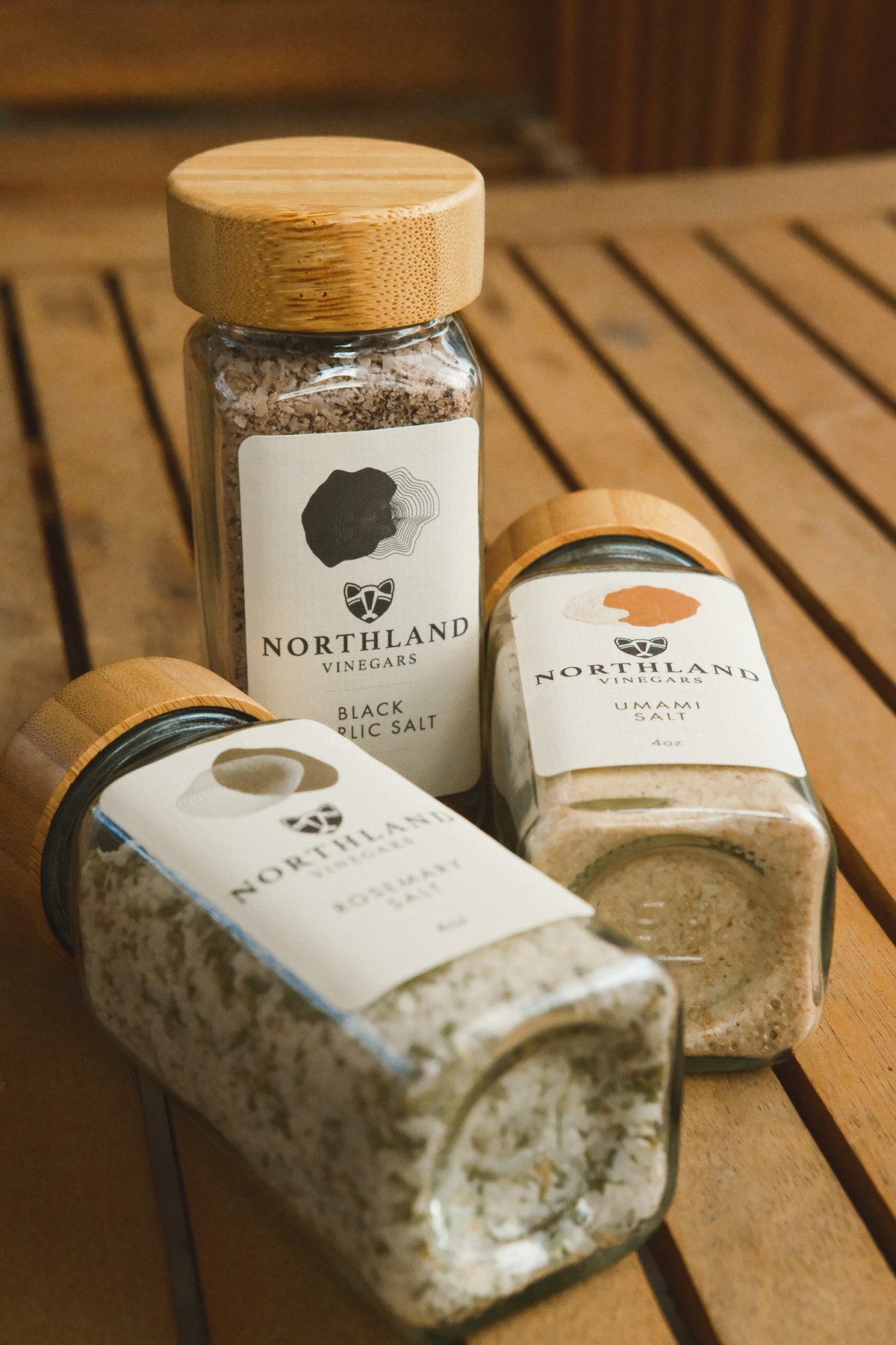 Finishing Salts Chef Set: Black Garlic, Rosemary and Umami Salts
