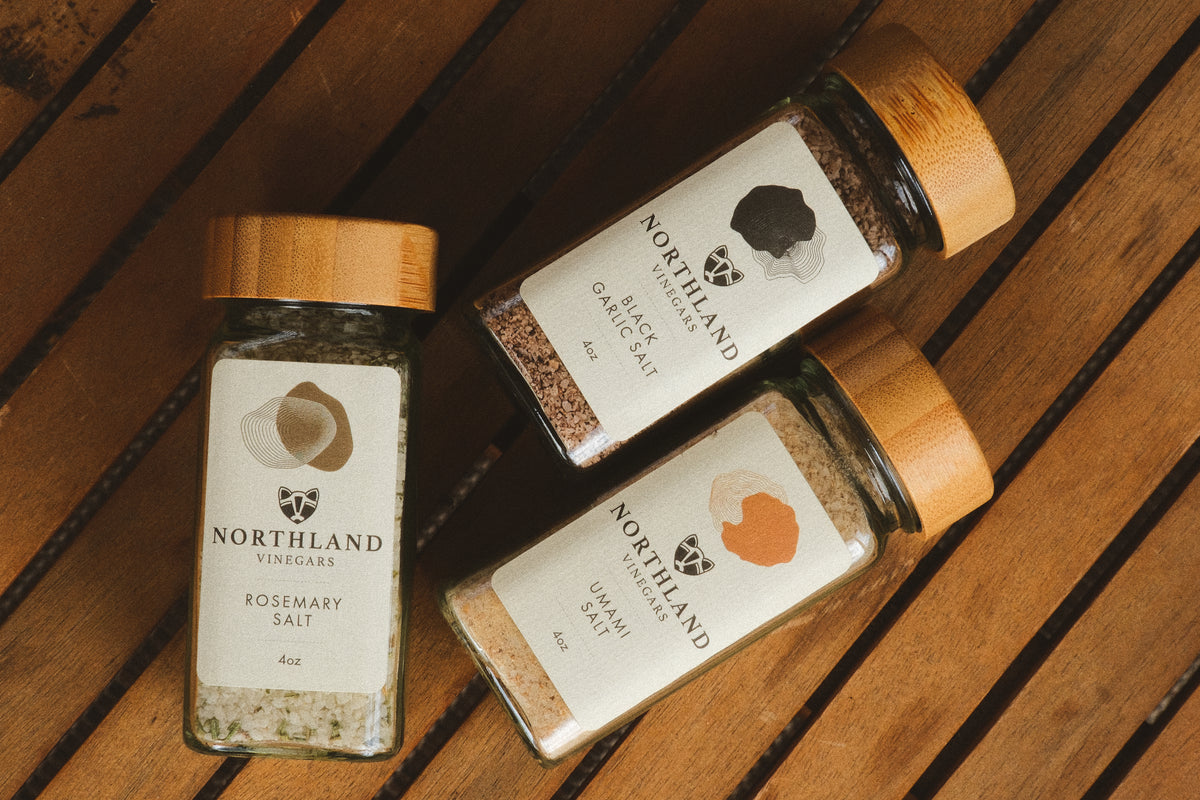 Finishing Salts Chef Set: Black Garlic, Rosemary and Umami Salts